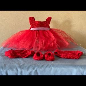 Crochet Handmade Newborn Tutu Dress